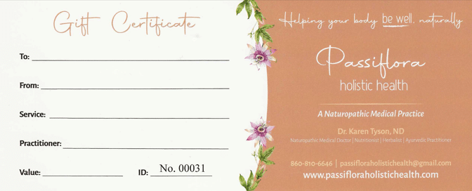 Passiflora Gift Certificate